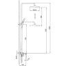 Душевая стойка со смесителем FRAP H88 F2488-3